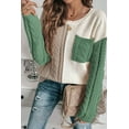 thumbnail image 6 of Women's Vineyard Green Colorblock Drop Shoulder Sweater with Patched Pockets - [ZhiHiMeRi] | (US 12-14)L, 6 of 7