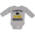 thumbnail image 3 of Inktastic Congrats My Aunt Graduated with Cap Boys or Girls Long Sleeve Baby Bodysuit, 3 of 5