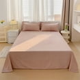 thumbnail image 1 of Solid Color Washed Cotton Bedding Set Plain Three Piece Set For Soft Breathable Fabric Versatile Decor Style Easy Clean Maintain Holiday Gift Duvet Sheet Pillowcase Bedroom Home Bedding Decor, 1 of 6