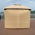 thumbnail image 6 of Hassch 10x10ft Patio Garden Gazebo Canopy Outdoor Gazebo Tent With Curtains, Khaki, 6 of 10