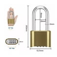 thumbnail image 2 of Candado de combinación de alta resistencia Jadeshay 4 dígitos para Cerrar puertas y ventanas, 2 of 8