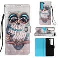thumbnail image 1 of SaniMore Magnetic Flip Wallet Case for Samsung Galaxy S22 Plus 6.6", RFID Blocking Card Holder Painted Pattern PU Leather Cover with Kickstand & Wrist Strap Shockproof Protective Shell, Owl, 1 of 6
