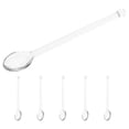 thumbnail image 1 of Transparent Glass Spoon: 6pcs Stirring Spoons Clear Cocktail Spoons Espresso Tea Spoons Dessert Scoop for Tea Coffee Cocktail Milk Home Party Bar, 1 of 2