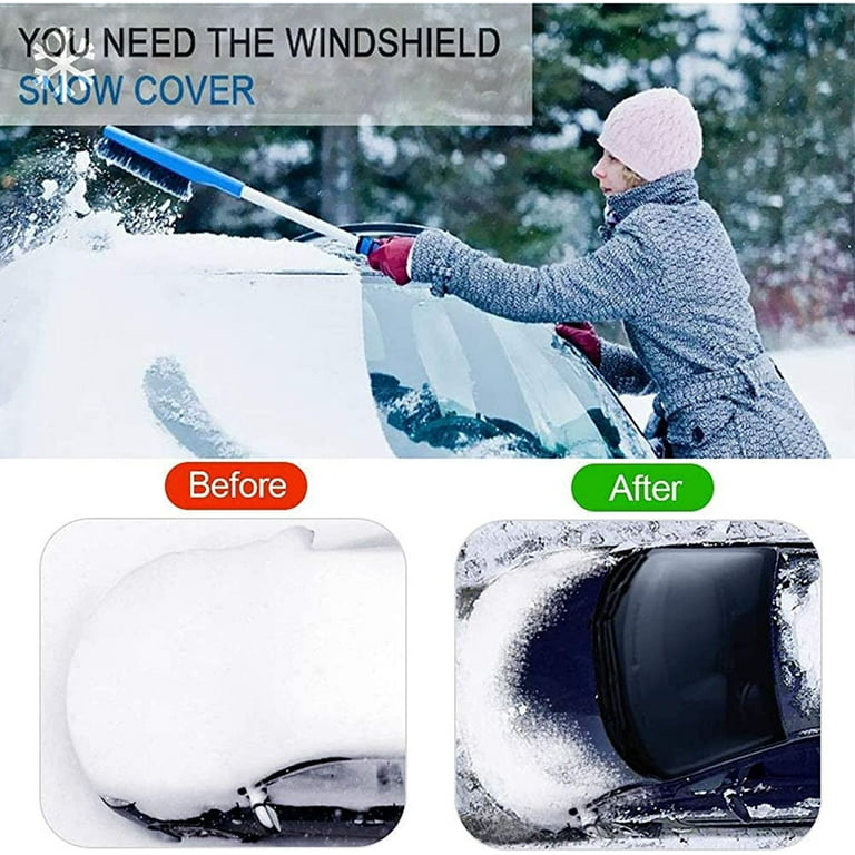 Car Windscreen Cover, Magnetic Snow/Frost/Ice Auto Windshield Front Window  Protector, UV Sun Reflector Guard Winter Hood in All Weather for Cars SUV  Vehicles Trucks (Small Size) 