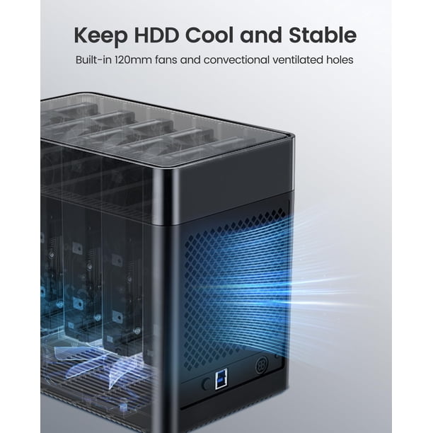 t*5様 美品 ORICO 3.5 Inch HDD Enclosure 5ベイ ORICO 5 Bay 3.5inch Hard Drive Enclosure USB 3.0 to SATA Magnetic