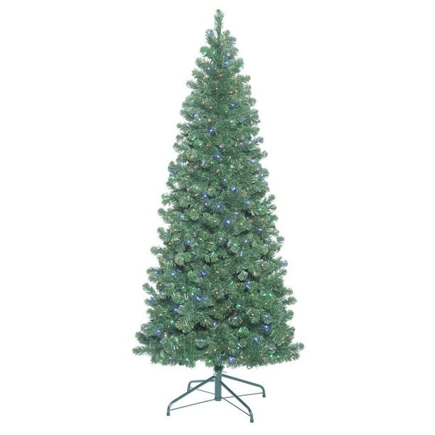 Vickerman 419489 5.5' x 31" Oregon Slim Tree with 300 Multi Color LED Lights Christmas Tree