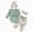 H1754-Green, variant on TOWED22 Infant Girl Fall Winter Clothing 3 Pcs Sets Long Sleeve Crew Neck Bodysuit Romper Floral Flare Pants Headband Outfits Set(Pink, Newborn)