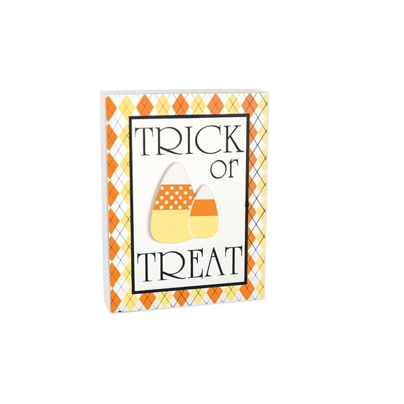 Adams Halloween Decor - Trick or Treat Candy Corn Sitter