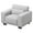 Gray, variant on CHITOOMA 89" 3 Seater Sofa, Upholstered Couch with 3 Pillows and Removable Linen Cover, Deep Seat Sofa with Wide Armrests for Living Room, Bedroom, or Office, White