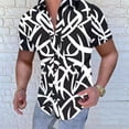 thumbnail image 4 of Camisa De Manga Corta Para Hombre Con Estampado Geométrico, 4 of 8