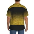 thumbnail image 5 of KLL Gold Glitter Gradient Print Men's Shirt Short Sleeve Button Down Summer Cuba Beach Shirts- Small, 5 of 7