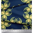thumbnail image 2 of Soimoi Blue polyester Crepe Fabric Florals Floral Print Fabric by Yard 42 Inch Wide, 2 of 3