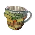 thumbnail image 1 of Adorno de escritorio con forma de taza de libros apilados pintados, creativo para amantes de los libros. Estilo B, 1 of 8