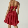 thumbnail image 2 of OSOLU Summer Dresses For Women 2025 Solid Color Hem Tie Back Dress Stylish Sundress Dresses For Women 2025 Elegant Classy, 2 of 5
