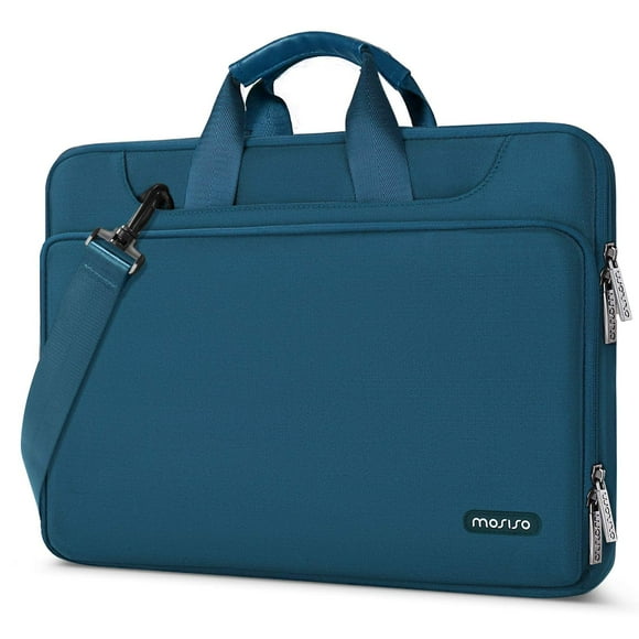 Bolsa de hombro para portátil MOSISO 360 Protective 17-17.3 pulgadas, verde azulado
