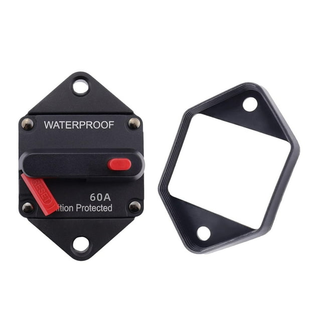Almencla Disjoncteur Universel Tension Maximale Compact Étanche Réinitialisation Manuelle Marine 60A