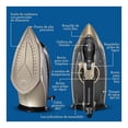 thumbnail image 3 of Plancha Oster De Vapor Pressxpress Suela de Cerámica y Partículas de Diamante Negro, 3 of 4