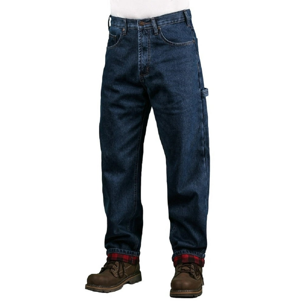 Outback Rider Outback Rider Men's Flannel Lined Carpenter Jeans (Dark