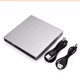thumbnail image 2 of USB 2.0 External CD/DVD ROM Player Optical Drive DVD RW Burner Reader Writer Laptops PC Windows 7/8/10, 2 of 9