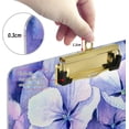 thumbnail image 3 of FMSHPON Purple Hydrangea Flower Petals Clipboard Hardboard Wood Nursing Clip Board and Pull for Standard A4 Letter 13x9 inches, 3 of 7