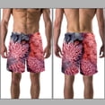 thumbnail image 3 of luoweisi Men's Beach Shorts Quick Dry Swim Trunks with Mesh Lining Coral S, 3 of 5