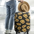 thumbnail image 2 of Black Yellow Sunflower Pattern Luggage Cover Fashion Suitcase Cover Baggage Covers Fit 25-28 Inch Luggage (Go Travel), 2 of 5