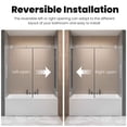 thumbnail image 2 of Leumius 56"-60"W X 60"H FramelessSingle Sliding Shower Door -5/16" (8mm) Clear TemperedGlass,Bypass Design,Chrome Finish, 2 of 8