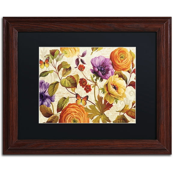 Trademark Fine Art "End of Summer I" Canvas Art by Lisa Audit, Black Matte, Wood Frame