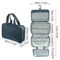 thumbnail image 2 of Unique Bargains 1pc Travel Toiletry Bag Makeup Bag Organizer Toiletry Organizer Waterproof Polyester Navy Blue, 2 of 7