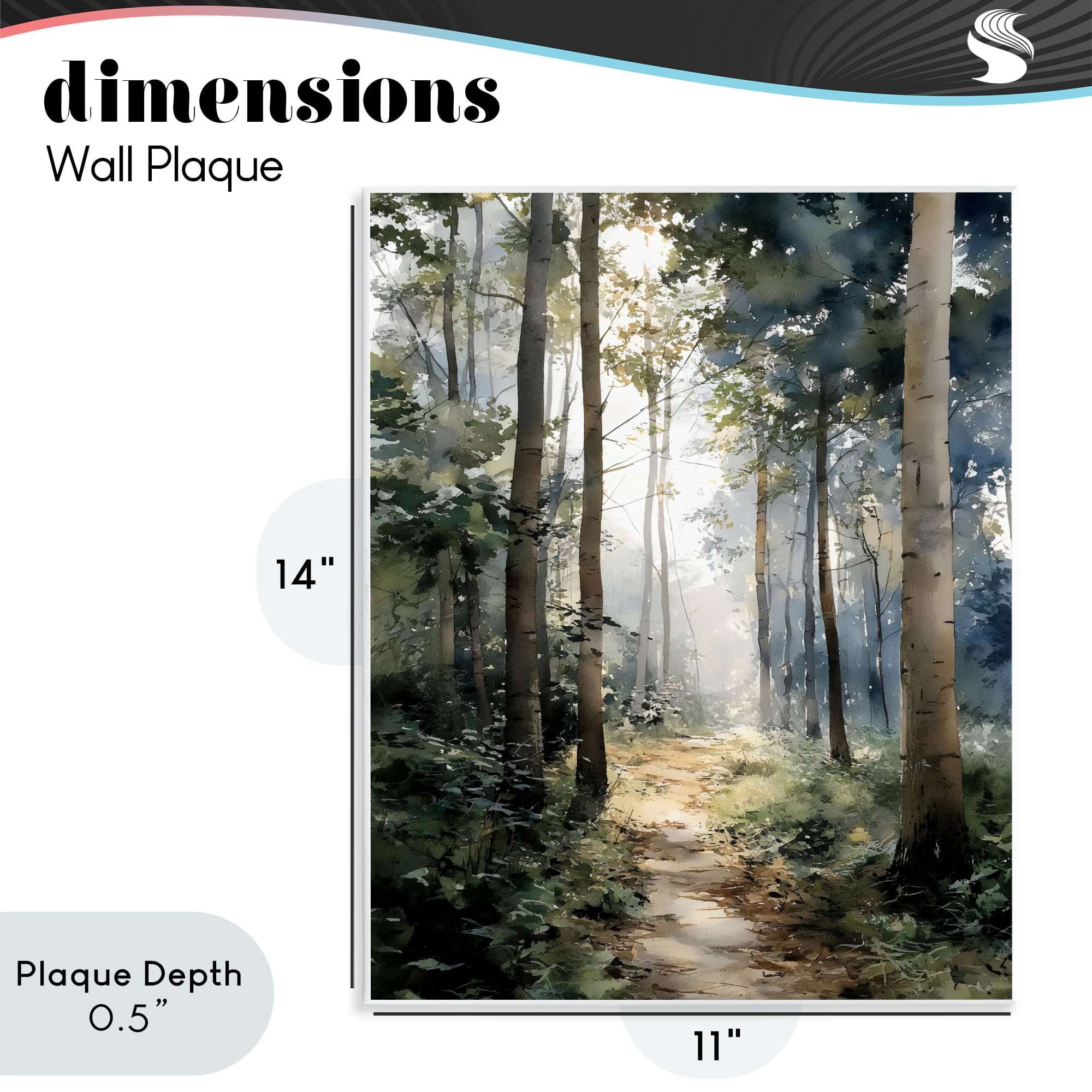 Stupell Industries Forest Path in Morning Wall Plaque Art, design by Franklyn Gregory
