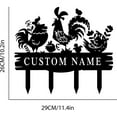 thumbnail image 5 of Custom Name Metal Garden Animal Farm Chicken Statues Decorative Lawn Statue Stakes for Home Outdoor Garden Yard Sign Plaque Art Decor, 5 of 6