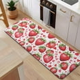 thumbnail image 5 of Red Strawberry Plants Fruit Heart Kitchen Rug Mat,Kitchen Runner Rugs Non Skid Washable,Decorative Kitchen Floor Mats for Kitchen,Sink,Laundry,17"x47.2", 5 of 7