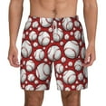 thumbnail image 2 of Goofa Cute Baseball Printed Men's Swim Trunks Board Shorts Quick Dry Mens Swimming Trunks with Compression Liner,Breathable Fit Hawaii Beach Shorts-Large, 2 of 9
