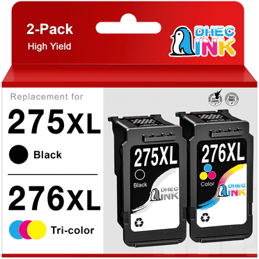275 276 Ink for Canon Ink 275 and 276 275XL 276XL for Canon Pixma TS3522 TR4722 TS3722 Printer, 2 Pack