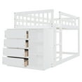 thumbnail image 4 of [Luckynote]Twin over Twin Bunk Bed with 4 Drawers and 3 Shelves-White, 4 of 10