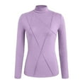 thumbnail image 3 of MHFRRA Camiseta Informal para Uso Diario, Cómoda y Elegante, Ideal para Usar En Capas O Como Outfit. Camiseta Versátil para Cualquier Ocasión, Imprescindible En Tu Armario. Púrpura, 3 of 4