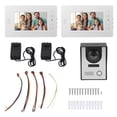 thumbnail image 1 of Kit de videoportero con cable de 7 pulgadas, visión nocturna, sistema de timbre de vídeo portero automático de 2 vías para apartamento Villa AC100-240V enchufe estadounidense, 1 of 10
