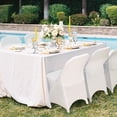thumbnail image 2 of Fundas de silla plegables Fixwal Spandex Stretch White x5, 2 of 8