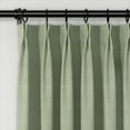 thumbnail image 2 of TWOPAGES 100% Wool Drape 26 W X 72 L Inch Pinch Pleated Top Light Filtering Curtain for Kid's Room, 1 Panel, Moss Green, 2 of 5