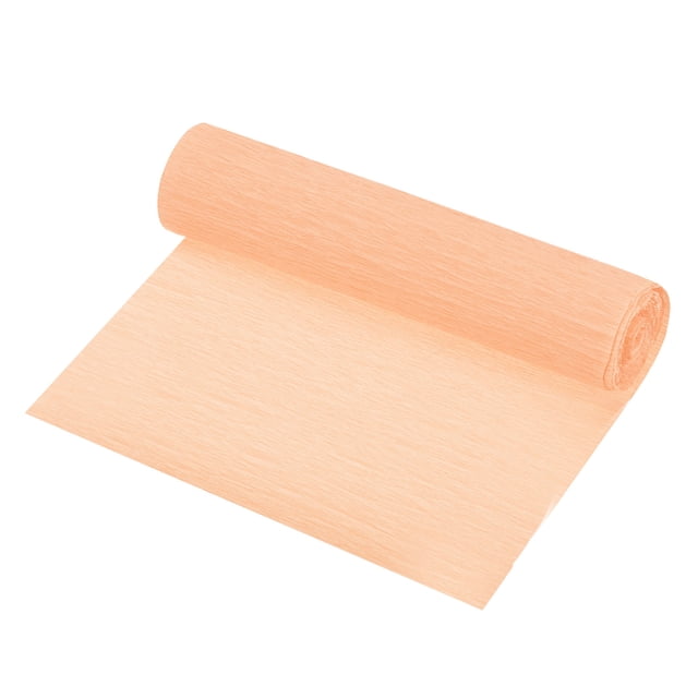 Rollo de Papel Crepé Uxcell Decoración de Papel Crepé 8.3ft L 5.9 Inch W, Champagne