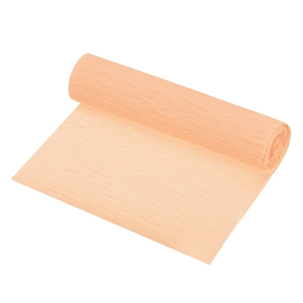 Rollo de Papel Crepé Uxcell Decoración de Papel Crepé 8.3ft L 5.9 Inch W, Champagne