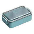 thumbnail image 1 of Naiovety Fiambrera sellada a prueba de fugas, contenedor de almacenamiento de frutas y alimentos, compartimento de una sola capa, cajas Bento, Cocina y Comedor Azul Una sola capa, 1 of 6