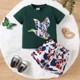 thumbnail image 2 of Toddler Boy Summer Short Sets Outfits Cotton Casual CrewNeck Short Sleeve Playwear Clothes Sets, 2 of 6