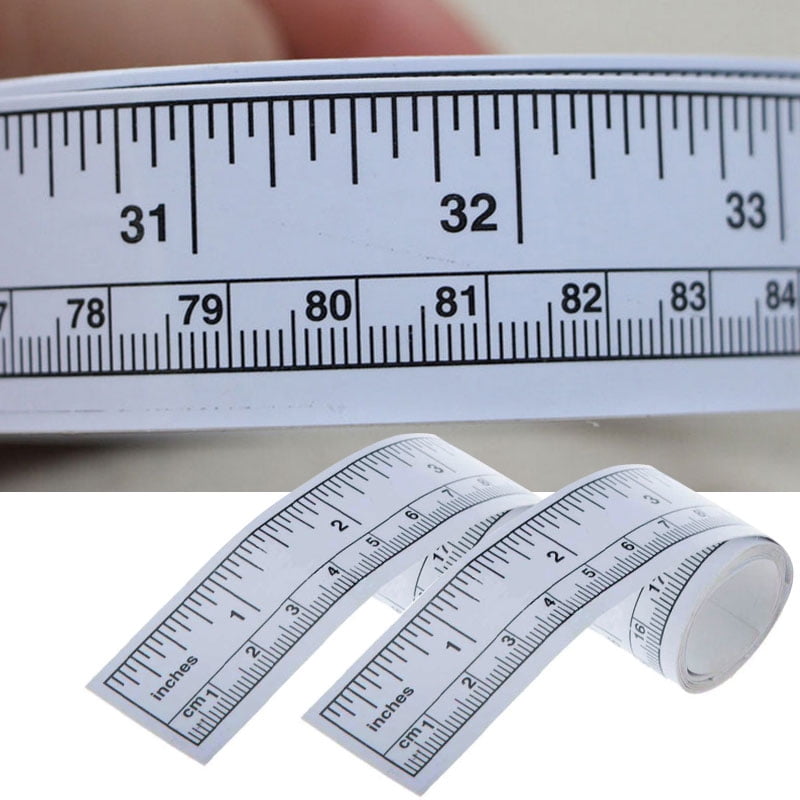 Self Adhesive Measure Tape Vinyl Silver Ruler Sewing Machine Sticker 90cm Hot 