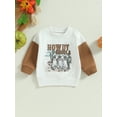 thumbnail image 2 of Toddler Baby Boy Halloween Sweatshirts Long Sleeve Ghost Cactus Print Pullovers Toddler Clothes, 2 of 7