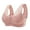 Light Pink, variant on harmtty Elderly Women Bra Lace Wide Shoulder Straps Front Zipper Wire Free Plus Size Lady Bras Daily Wear Clothes,Light Pink,3XL