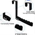 thumbnail image 5 of 2 Pack over the Door Hooks Hanger, Sturdy Foldable over Door Drying Rack for Clothes, Coats, and Towels, Black, 5 of 6