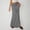 Gray, variant on Maxi Skirts for Women, High Waist Summer Cotton Linen Back Split Long Skirts Black Size M