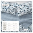 thumbnail image 3 of Floral Quilt Set - Lightweight, Soft, All-Season - 3-Piece Reversible Coastal Bloom Bedding Set (King / California King, Blue), 3 of 6