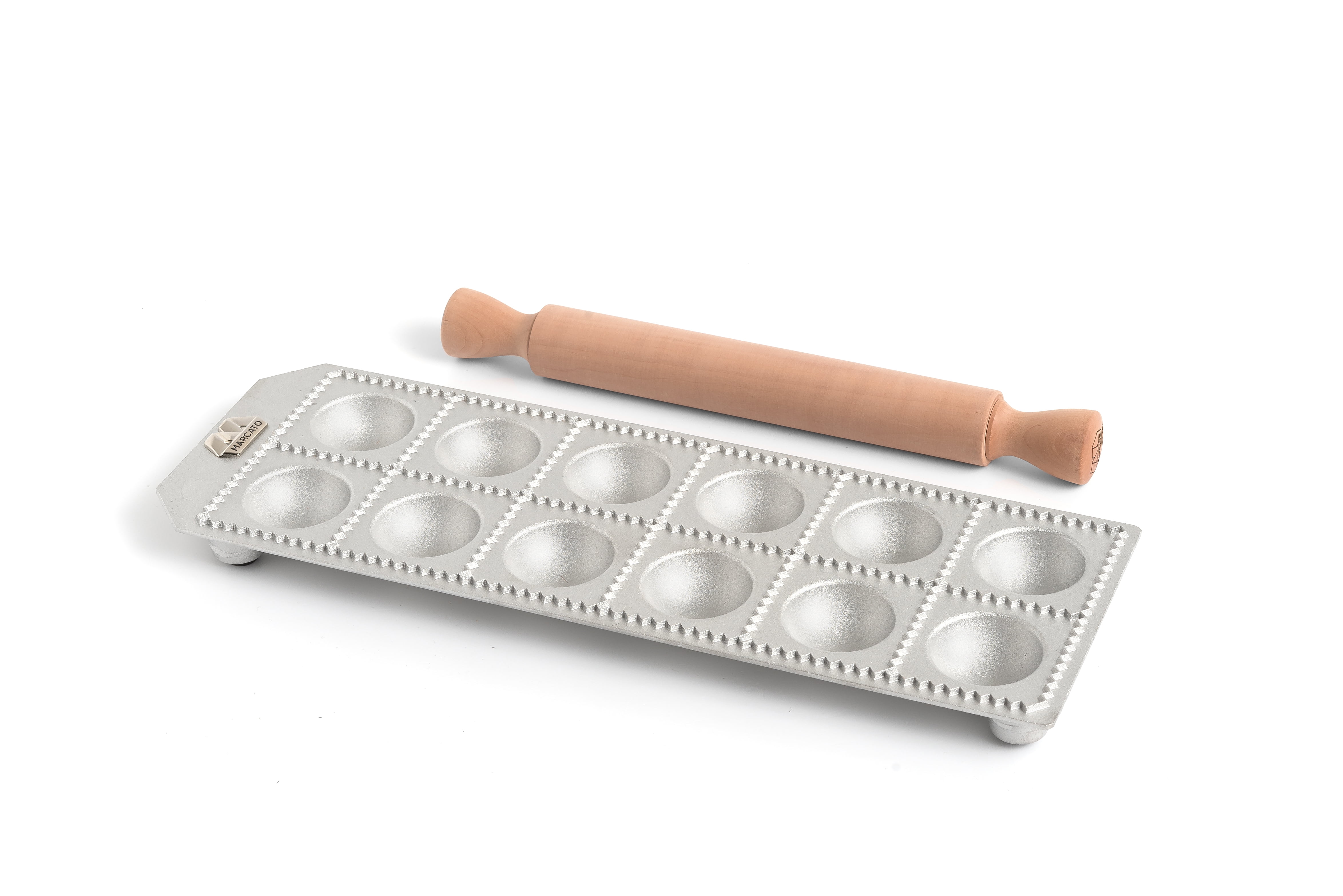 Marcato Ravioli Maker Mould, Makes 1Dozen 2Inch Round Raviolis